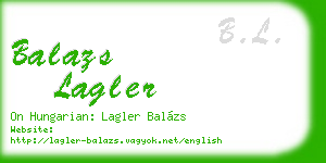 balazs lagler business card